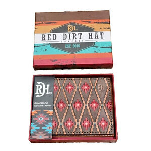 Red Dirt Hat Co Genuine Leather Bifold Cowboy Bootbarn Wallet Aztec 23111881W16